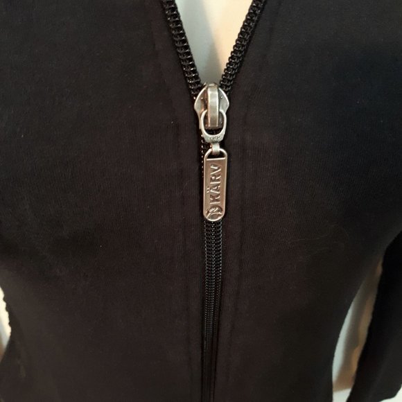 KARV Vintage Black Women's Short Jacket with Shiny Detailing - Size Small - Picture 4 of 6